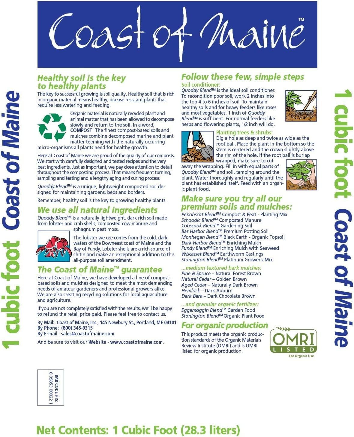 Coast Of Maine Lobster Compost Soil Conditioner - Potting Soil - 1 Cu Ft — Indoor & Outdoor Container & Garden Use