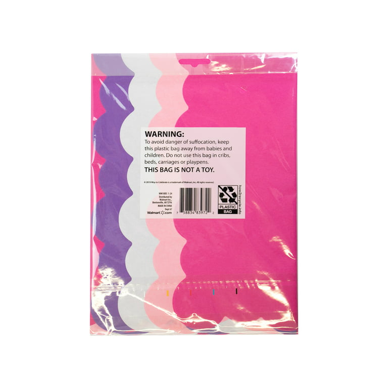 Way to Celebrate Pink Color Tissue Paper 10 Count
