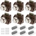 thumbnail image 1 of Piezas Pestillo de Botón, Cerradura de Cajón y Pestillo de Puerta de Armario, Pestillo de Cerradura de Puerta Sin Llave para Autocaravana, Yates, Barco, Caravana-Marrón Sailing Electrónica, 1 of 1