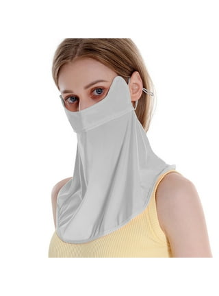 Ice Silk Sun Protection Face Mask And Sleeve Set Full Face UV Protection  Neck Gaiter Fishing Scarf Breathable Sunscreen Face Veil