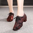thumbnail image 3 of Zapatos de baile latino para hombre y mujer, zapatos de baile de tacón bajo, tacón plano, suela suave, otoño e invierno, para hombre, 3 of 6
