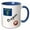 Blue/White, variant on 3drose, I Love Oregon, 11oz Two-tone Green Mug
