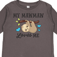 thumbnail image 4 of Inktastic My Mawmaw Loves Me with Sloth and Hearts Boys or Girls Long Sleeve Toddler T-Shirt, 4 of 5
