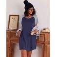 thumbnail image 4 of Ekouaer Nightgowns for Women Cotton Night Gown 3 Pack Sleep Shirts Short Sleeve Nightshirt Soft Sleepwear Nightdress, 4 of 6