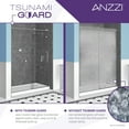 thumbnail image 4 of ANZZI Pacific Series 48 in. W by 58 in. H Frameless Hinged Tub Door in Brushed Nickel, 4 of 11