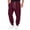 Wine #087, variant on Mens Fleece Cargo Sweatpants Heavyweight Elastic Waist Pants with Pockets Baggy Drawstring Jogger Pants, 3XL