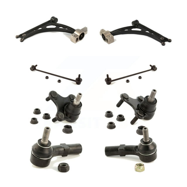 TOR Front Suspension Control Arm Steering Tie Rod End Stabilizer Bar Link Ball Joint Kit (8Pc) for Car Volkswagen Jetta Golf GTI Eos Audi A3 Quattro R R32 Left Right Side (Driver Passenger) KTR-101105