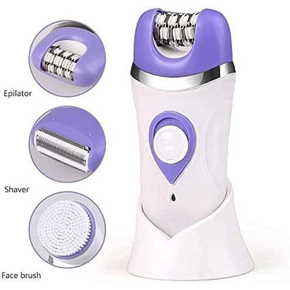 Epilator, Facial Hair Removal for Women, Bikini Trimmer, Womens Shaver Wet & Dry, Cordless and 3 Extras