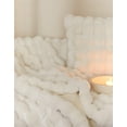 thumbnail image 4 of Marshmallow Cloud Fleece Throw Blanket, Rabbit Plush Faux Fur Blanket, 4 of 7