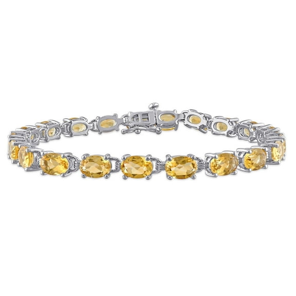Everly Women's Citrine Sterling Silver Tennis Bracelet
