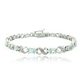 thumbnail image 3 of 6.6 Carat T.G.W. White Topaz and Diamond Accent Silver-Tone Infinity Bracelet, 3 of 5
