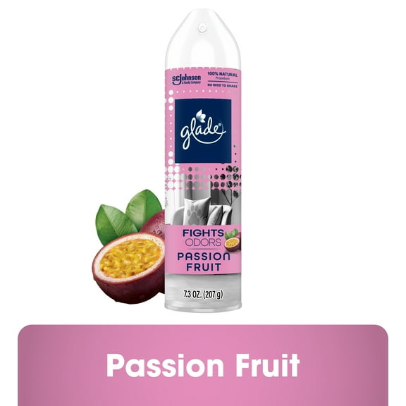Glade Odor Fighting Air Freshener Spray, Passion Fruit, 7.3 oz, 1pk