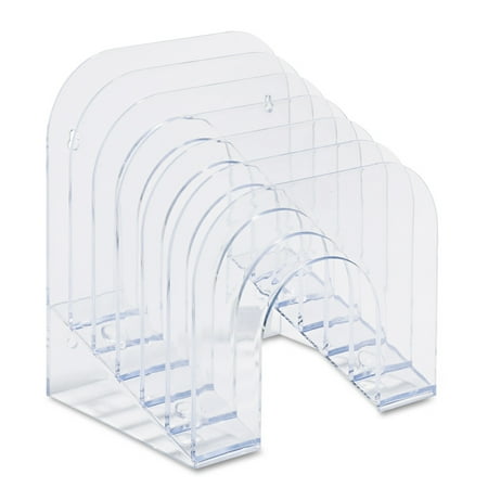 Rubbermaid Six-Tier Jumbo Incline Sorter, Plastic, 9 3/8 x 10 1/2 x 7 3/8, Clear