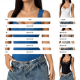 thumbnail image 3 of YWMJI Lace Camisole for Women Slim Fit V Neck Double Lined Wide Strap Crop Tank Tops Soft Ribbed Sleeveless Going Out Flattering Layering Cami Lightweight Lace Trim Basic Undershirt Black M, 3 of 4