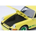 thumbnail image 3 of Porsche 911 Carrera 2.7 RS Light Yellow with Green Stripes and Wheels 1/18 Model Car by Autoart, 3 of 12