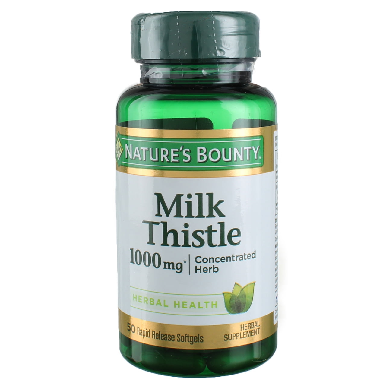 Nature's Bounty Milk Thistle 1000mg Softgels 50 ea (Pack of 4)