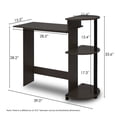thumbnail image 3 of Escritorio para ordenador Furinno Compact con estantes Espresso/Negro, 3 of 4