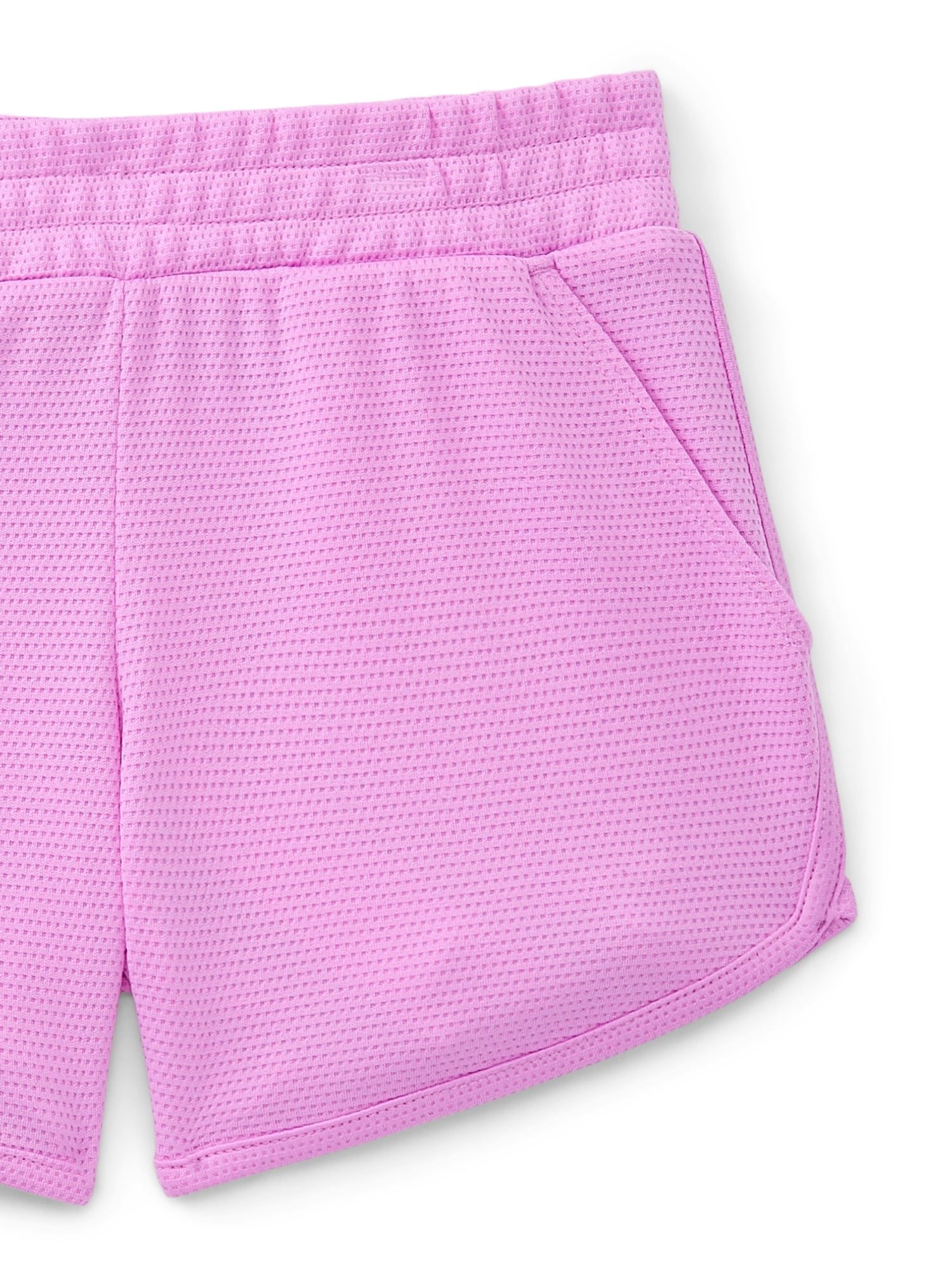 Athletic Works Girls Active Core Shorts, 2-Pack, Sizes 4-18 Plus