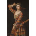 thumbnail image 2 of John Ellys 13x18 Black Ornate Wood Framed Double Matted Museum Art Print Titled - Portrait of Mrs. Hester Booth, Nee Santlow (C.1690-1773)&nbsp;Dressed as a Harlequin (1719), 2 of 5