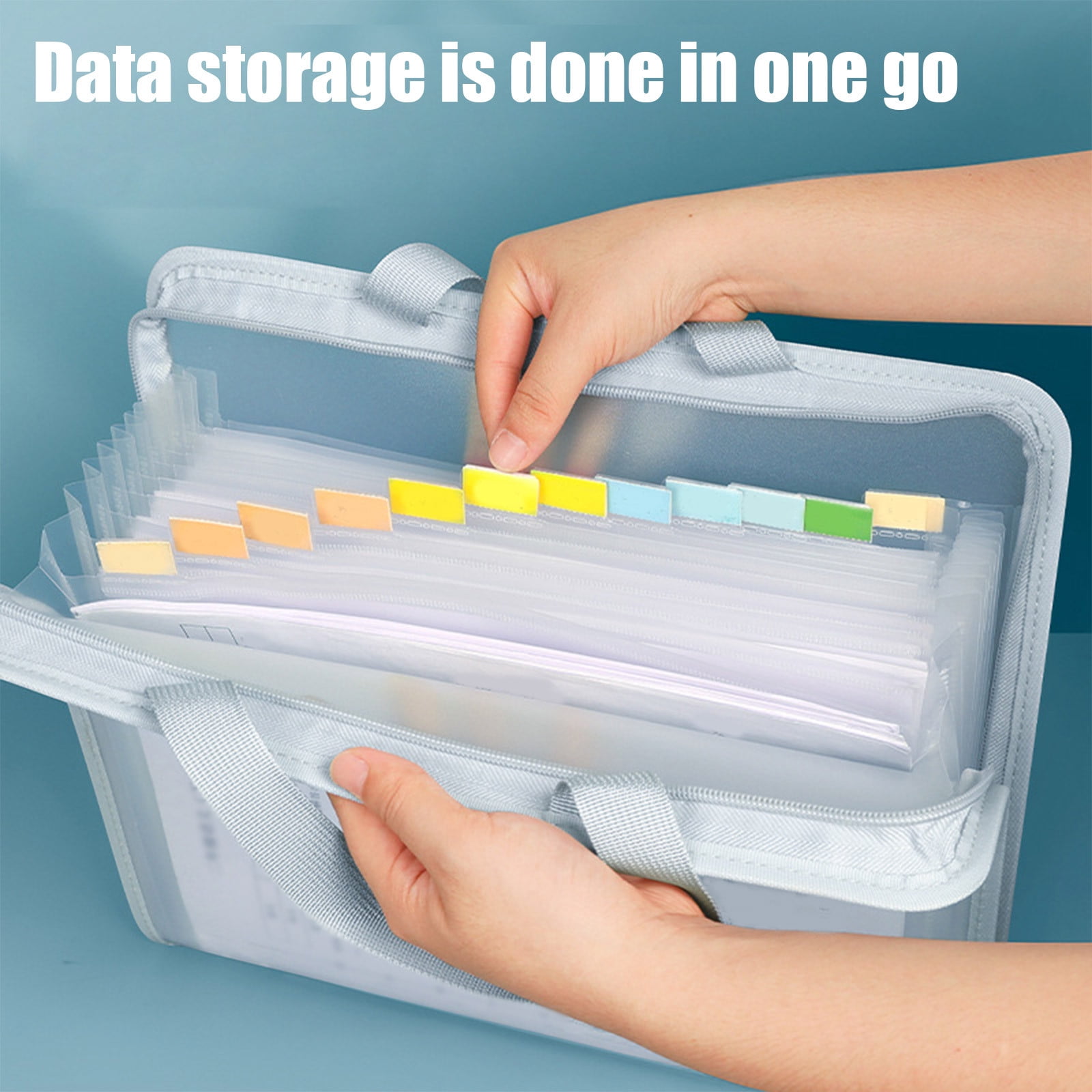 Specollect 2Pcs Fireproof Accordion File Organizer, Portable Expanding File Folder with Waterproof Zipper&Labels, Pink Document Organizer, File Organizer for Important Document/Paper Storage
