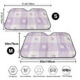 thumbnail image 7 of Lsque Floral Purple Buffalo Plaid Car Windshield Sun Shade | Accordion Folding Style Auto Shade for Car Truck SUV Van | Blocks UV Rays Sun Visor Protector | Small, 7 of 7