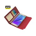 thumbnail image 2 of Samsung Galaxy Note 5 Genuine Leather Rfid Wallet Case And Metal Buckle Belt In Burgundy, 2 of 4