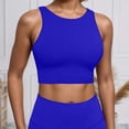 thumbnail image 2 of xfsWaSs Womens Tank Tops with Built In Bras High Neck Racerback Sports Bra Padded Workout Crop Tops Solid Color Summer Athletic Yoga Top, 2 of 4