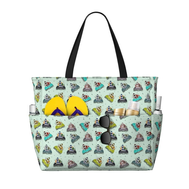 Easygdp Lighthouse Bolsa de Viaje de Playa de Gran Capacidad, Bolsa Tote Perfecta para la Playa, Escapadas de Fin de Semana y Viajes