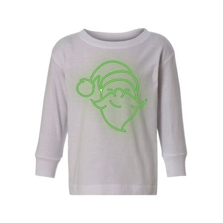 

Awkward Styles Ugly Xmas Long Sleeve Shirt for Boys Girls Toddler Neon Christmas Santa Shirt