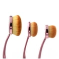 thumbnail image 1 of Juego de brochas para contorno, brochas con forma de corona, oro rosa, cara completa, 3 unidades, 1 of 1