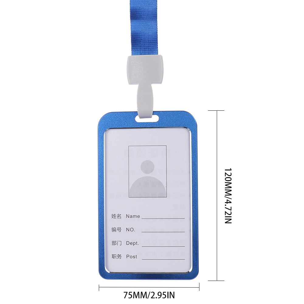 RFID Card Holder Office employee Aluminium Alloy ID Badge with Lanyard 