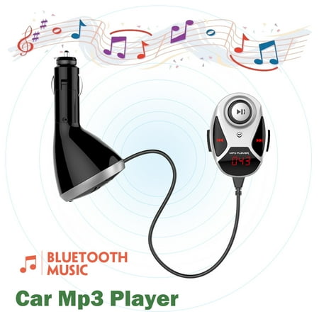 Eincar Newest Car Kit Handsfree FM Transmitter LED screen Car MP3 Music Player support Bluetooth 4.0 Hands-Free Calls and music transmission For iPhone Samsung USB SD Slot Charge by USB