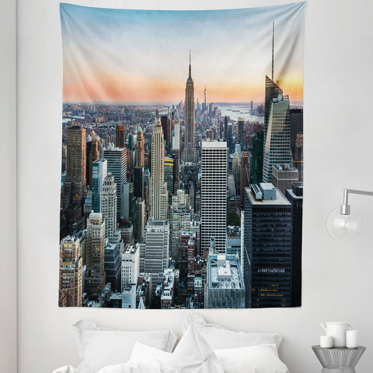 New York Tapestry, NYC Manhattan Skyline Cityscape Contemporary