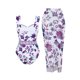 thumbnail image 5 of Traje de baño de una pieza para mujer, conjuntos de bikini para mujer, bikini de dos piezas con estampado floral, traje de baño deportivo ajustado de dos piezas para mujer., 5 of 9