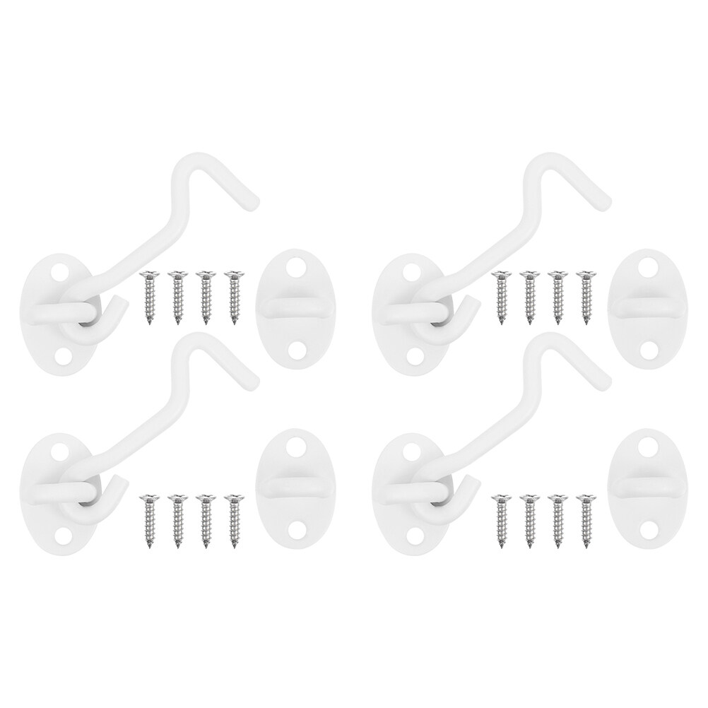 4pcs Heavy Duty Lock Hook and Eye Latch Solid Stainless Steel Thicken