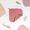 thumbnail image 4 of Comfy Cubs Baby Washcloths, Muslin Cotton Baby Towels, Large 10”x10” Wash Cloths (Multi Girl, Pack of 6), 4 of 6