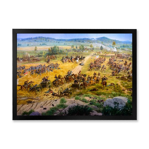 Designart 'Historical Gettysburg National Military Park' Vintage Framed Art Print
