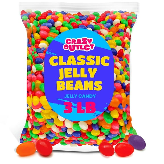Classic Jelly Beans Candy, Assorted Fruit Flavored Bird Eggs, Bulk Pack 3 Pounds