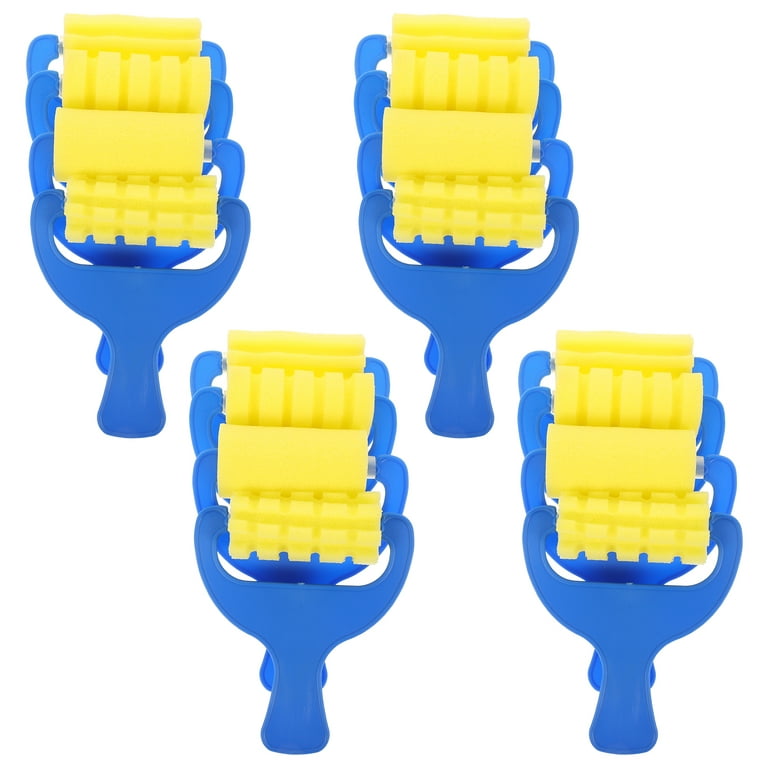 12 Pcs Yellow Round Painting Sponges Applicator Watercolor