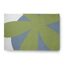 4' x 6' Simply Daisy Bold Flower Modern & Contemporary Chenille Area Rug, Apple Green