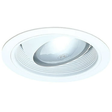 Eaton Lighting 420w 6 Inch Trim Regressed Eyeball With Baffle White And Com - 6 In White Recessed Ceiling Light Trim With Regressed Adjustable Eyeball