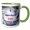 Green/White, variant on 3drose, Image of Hurricane with True Message, 11oz Magic Transforming Mug