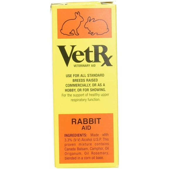 VetRx Rabbit Veterinary Aid Respiratory Relief Infections Snuffles Ear Mites 2oz