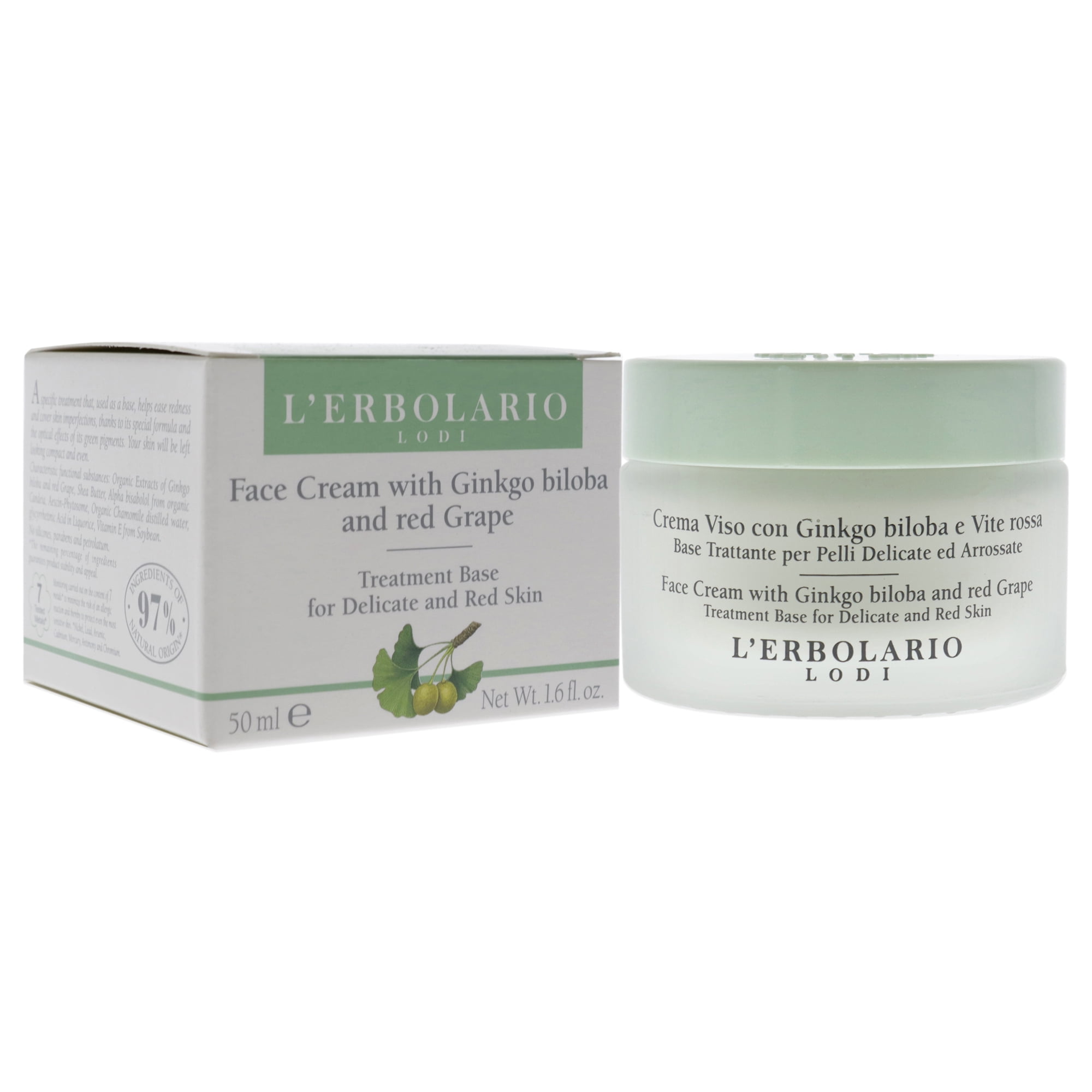 Face Cream with Ginkgo Biloba and Red Grape