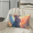 thumbnail image 5 of Hirioo Sunshine Winged Rabbit for Plush Pillow Cover for Bedroom and Living Room ,Elegant, Comfortable Home Decor-20"x30", 5 of 6