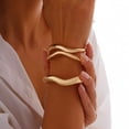 thumbnail image 5 of YYKihy Gold Bangles For Women Chunky Cuff Bracelets Stack Non Tarnish Silver Gold Jewelry Accessories Trendy Halloween Christmas, 5 of 9