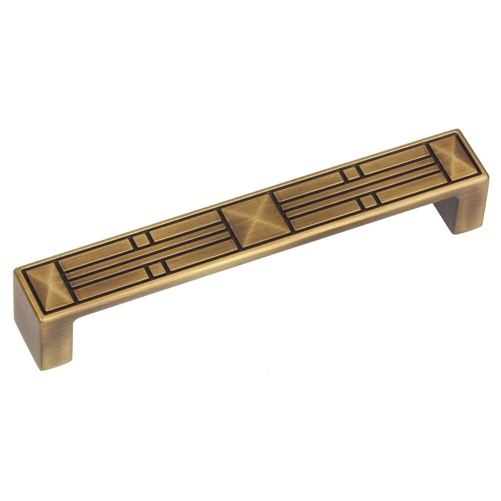 GlideRite  5-inch CC Craftsman Series Antique Brass Cabinet Pulls (Case of 25)