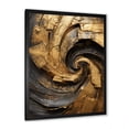 thumbnail image 4 of Designart "Timeless Turn In Gold And Black IV" Abstract Spirals Picture Framed Canvas Wall Art, 4 of 5