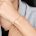 thumbnail image 5 of Moissanite Station Chain Bracelet for Women, 7 inches Chain Bracelet, 925 Sterling Silver, 7.0 inches, 5 of 7