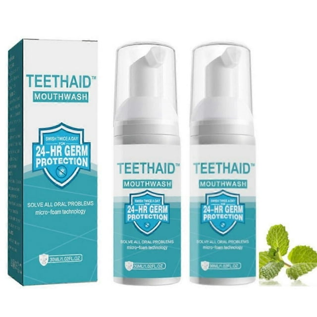 2pcs Teethaid Tooth cleaning mousse teeth yellow smoke stains tartar removal mouth anti-cavity fresh breath oral Whitening press toothpaste